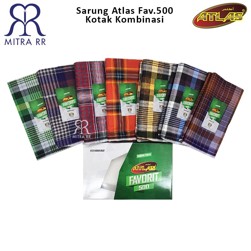 Sarung Atlas Favorit 500 Motif Kombinasi Kotak Sarung Dewasa