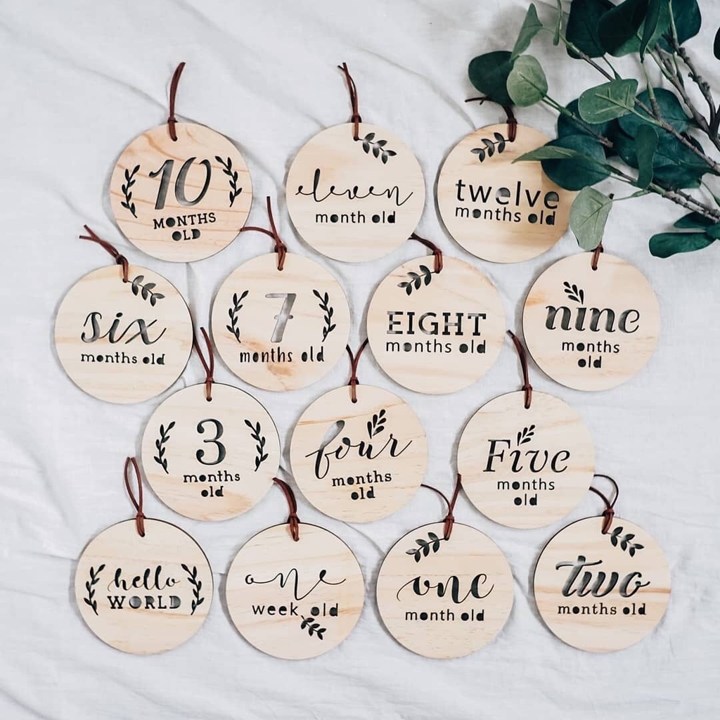 LETTERINPINE Milestone set - gantungan/props foto milestone