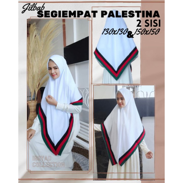 Jilbab Palestina 2 sisi size 130x130 &amp; 150x 150