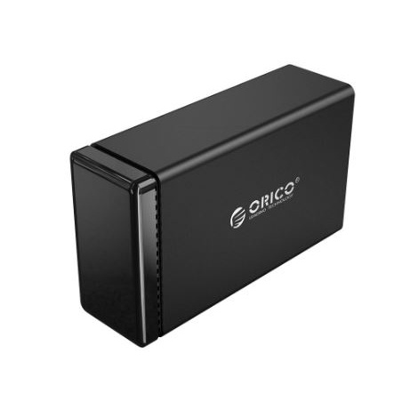 Hard disk hdd drive enclosure orico 2 bay 3.5&quot; usb3.1 type-c 5Gbps 20TB aluminum ns200c3 ns200-c3 - Casing harddisk external 3.5 inch