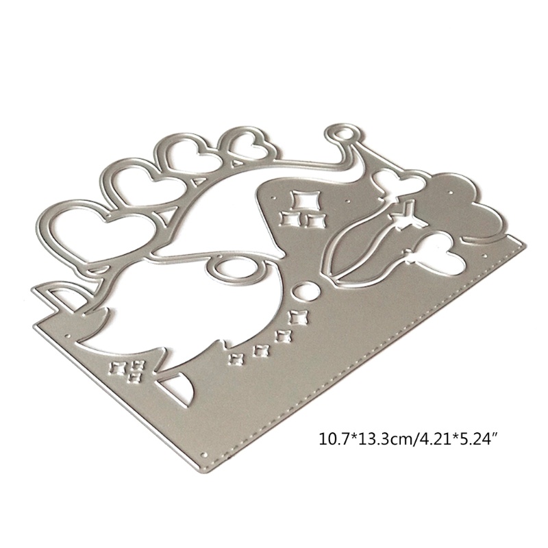 Zzz Cetakan Stensil Cutting Dies Motif Hati Natal Bahan Metal Untuk Scrapbook / Craft DIY