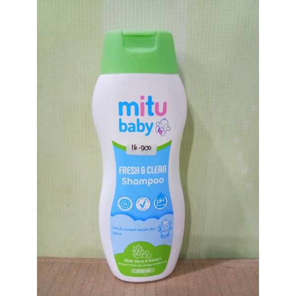 MITU BABY FRESH &amp; CLEAN SABUN 2IN1, MILK BATH, SHAMPOO 200ML