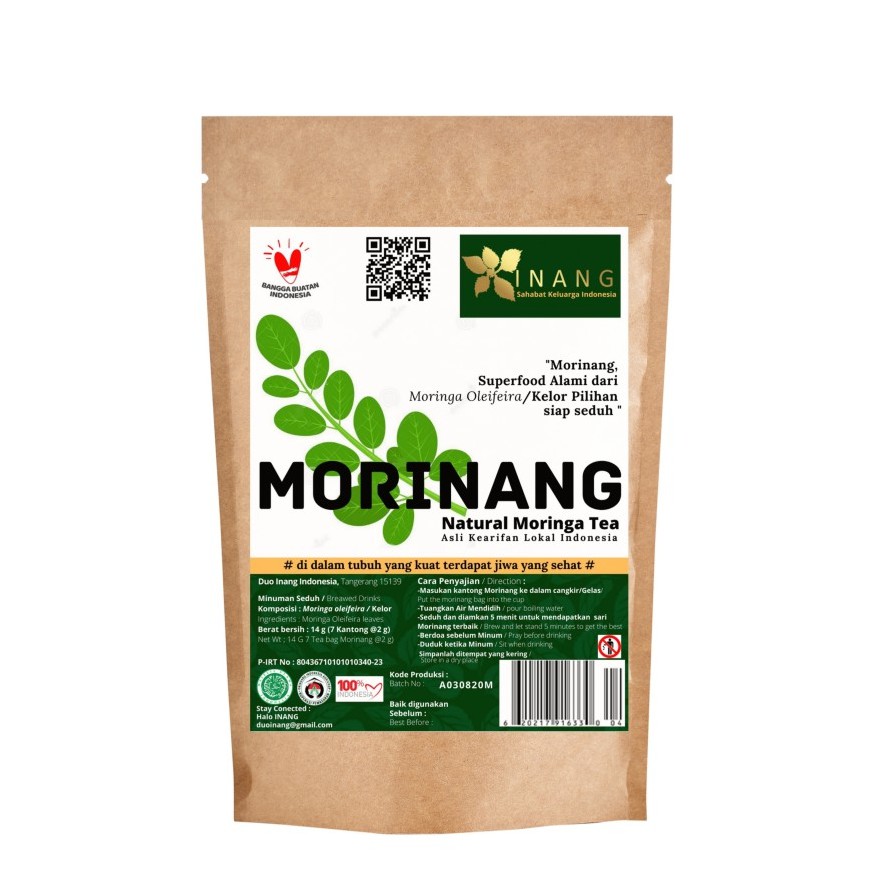 

Duo Inang - Morinang Natural Moringa Tea - 7 Tea bag @2gram