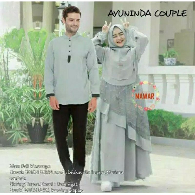 AYUNINDA COUPLE / BAJU COUPLE LEBARAN / BAJU COUPLE PASANGAN /BAJU LEBARAN MURAH