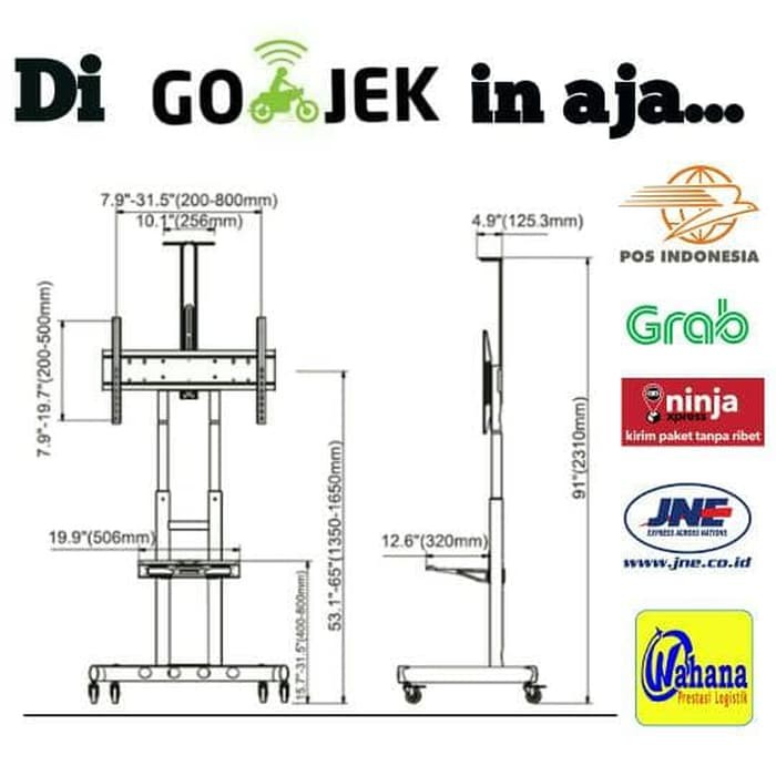 Bracket Stand TV WARNA PUTIH LIMITED EDITION 65&quot; AVA1600-60-1P