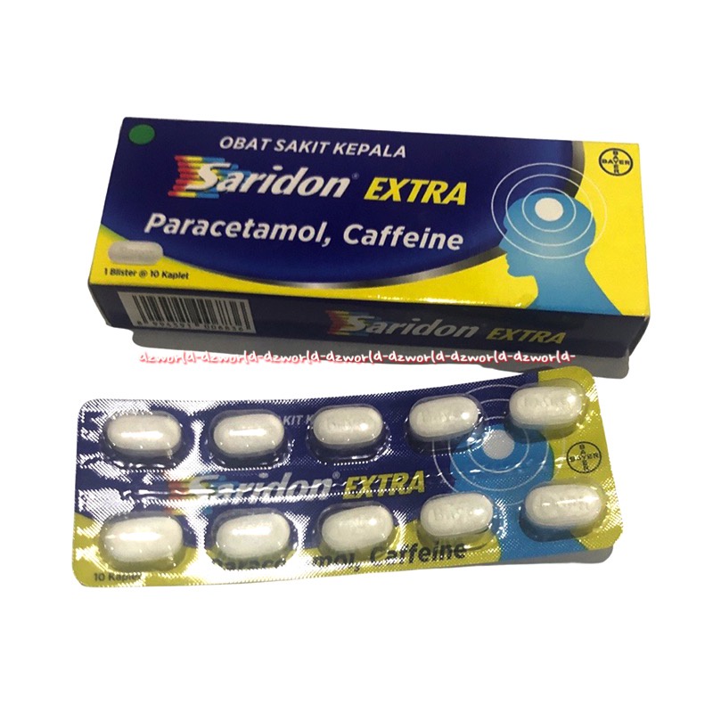 Saridon Extra Obat Sakit Kepala Nyeri Demam 10kaplet Paracetamol Caffeine Saridonextra Saridon Ekstra Para Cetamol Kafein Sari Don