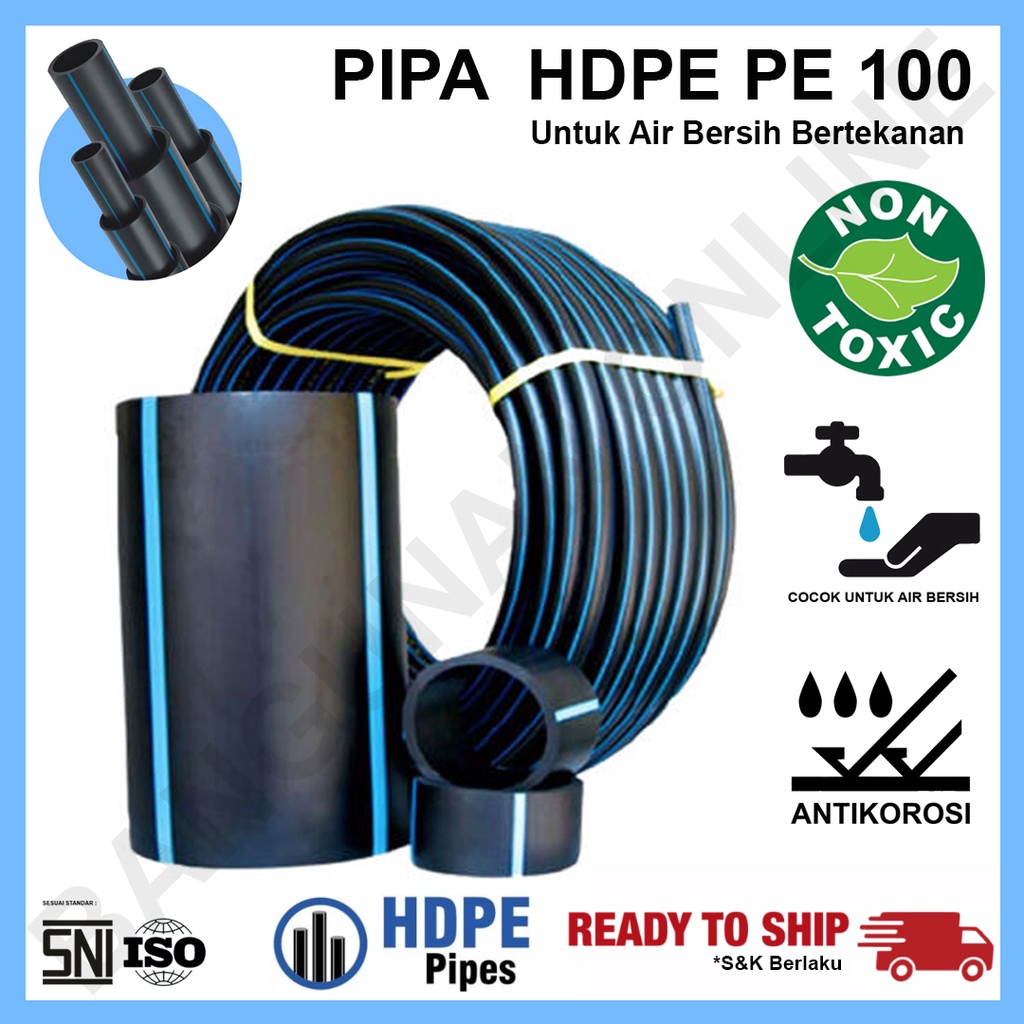 Pipa HDPE 1” inch Selang HDPE Hitam