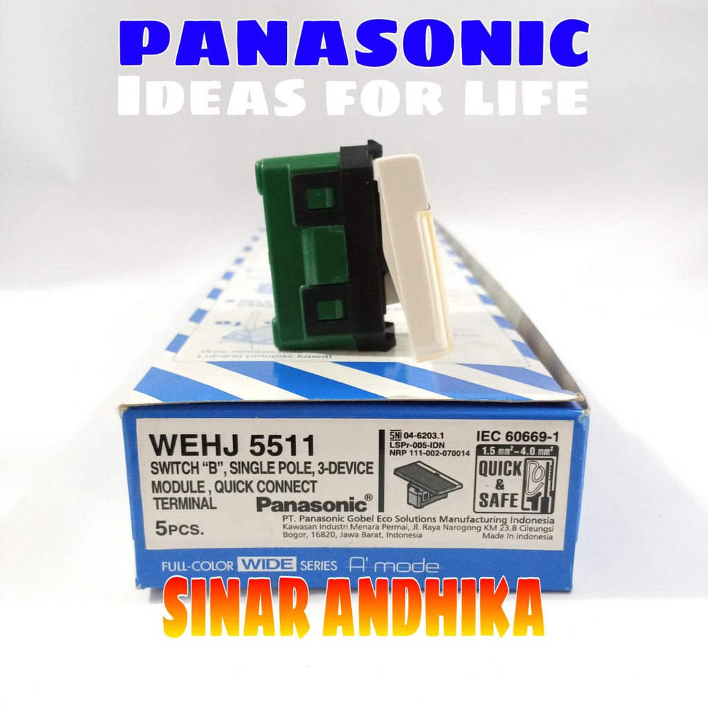 MATA SAKLAR BESAR 1 ARAH 3 DEVICE PUTIH A MODE PANASONIC WEHJ 5511