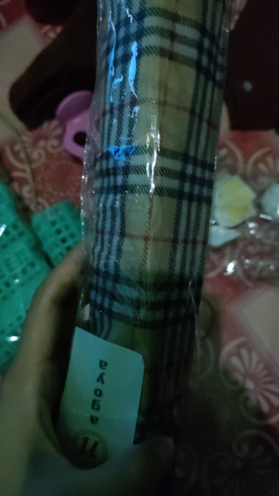 Payung Lipat Tiga  Motif Kotak Mewah Dan Kuat Mewah