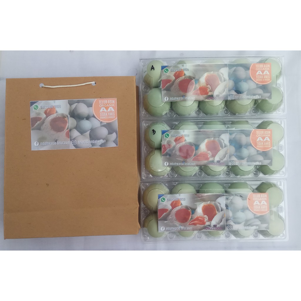 

Paket 10 pcs Oleh2 Nusantara Telur Asin Fresh Orange Berminyak Masir