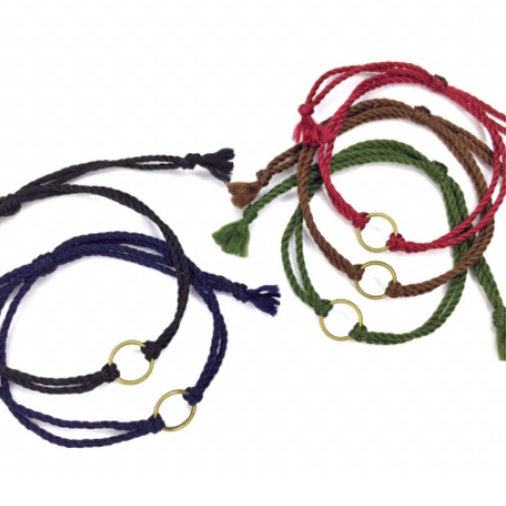 Gelang Tali Pelintir Vintage Bronze Ring Simple Cute Banyak Warna