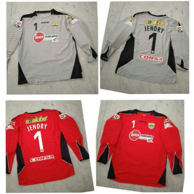 Jersey Persib Bandung 2012 Kiper Abu Abu Merah Mitre Original