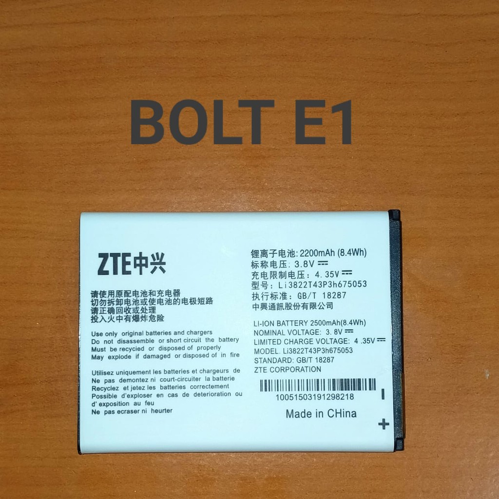Baterai Zte Bolt E1 Zte Blade Q Lux Battery Batre
