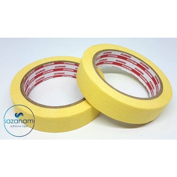 

Terlaris Lakban Kertas Masking Tape 1" 24Mm X 27M Sazanami Tape Isolasi Kertas Diskon