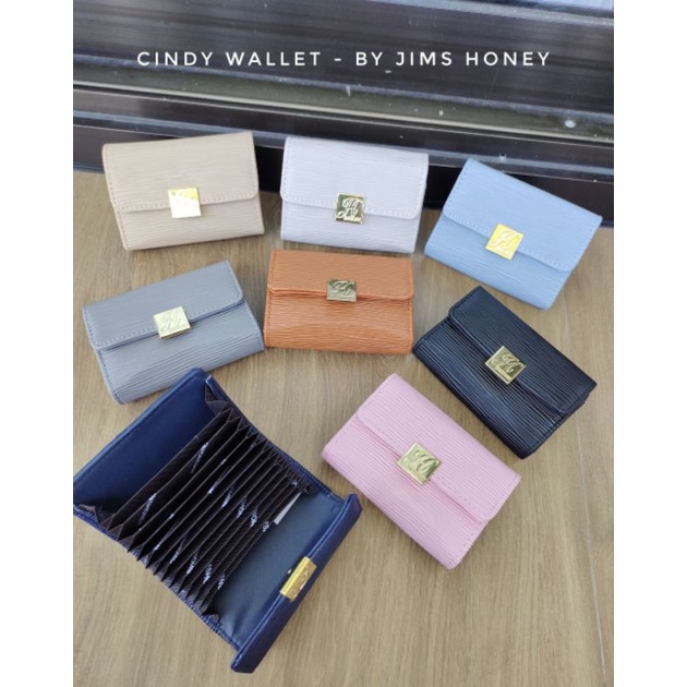 CINDY WALLET CARD HOLDER DOMPET KARTU PENDEK MUAT BANYAK GANTUNGAN JIMSHONEY IMPORT