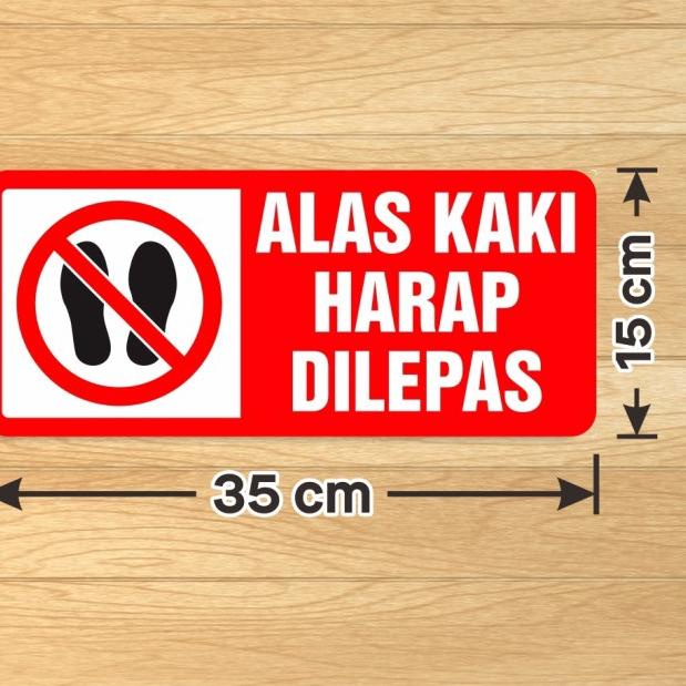 

Big Sale - Sticker Vinyl Stiker Sign Alas Kaki Harap Dilepas 35 x 15 cm 시