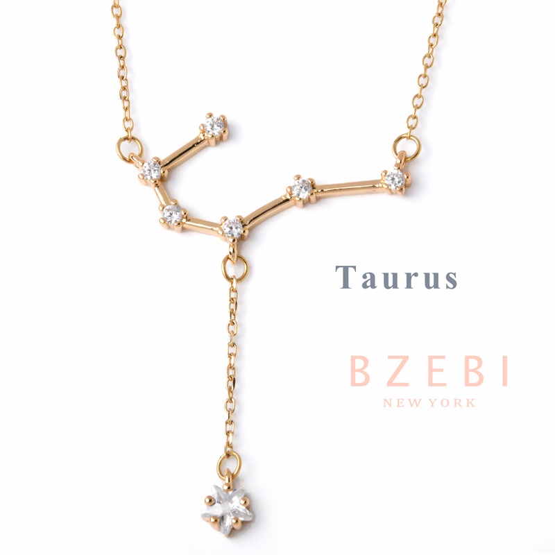 Kalung Liontin 12 Rasi Bintang Bahan Titanium Steel 18k Gold 800n Gaya Korea Untuk Wanita