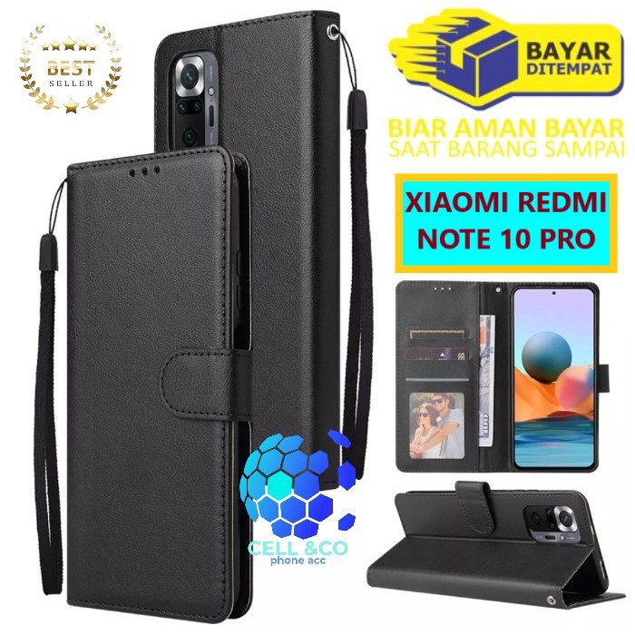 Flip cover XIAOMI REDMI NOTE 10 PRO Flip case buka tutup kesing hp casing flip case leather wallet