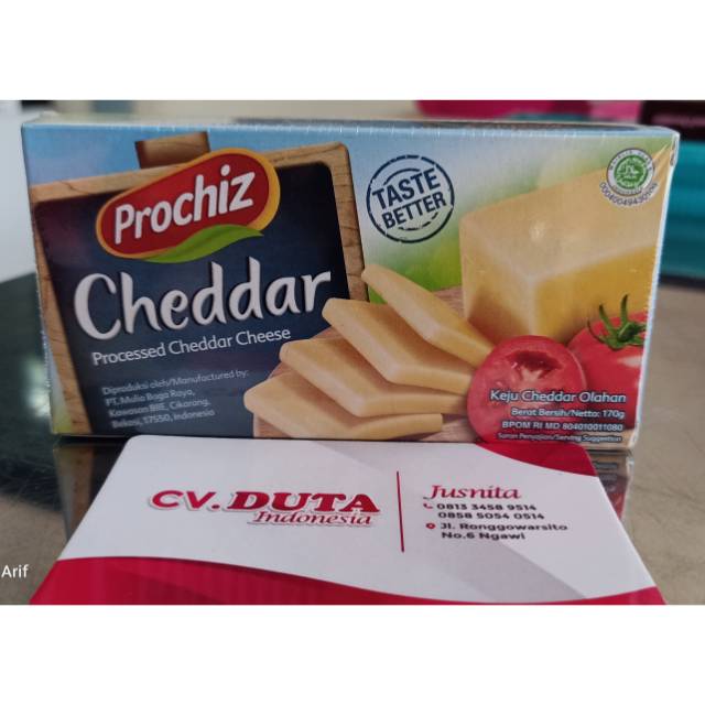 

Keju prochiz Premium Cheddar 170gr