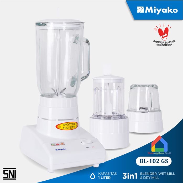 Miyako Blender BL 102 GS Kaca / Miyako Blender BL102GS Kaca