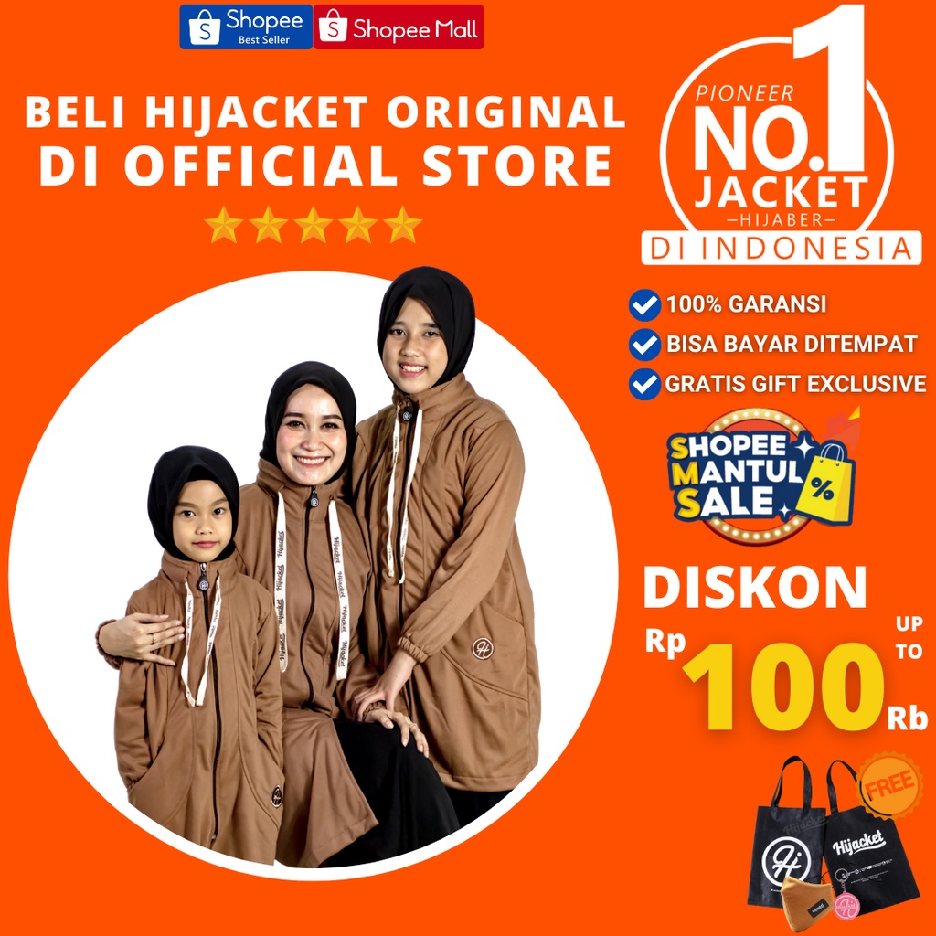 ✅Beli 1 Bundling 3✅Hijacket Original NAZWA and KIDS Series Jacket Hijaber Jaket Wanita Muslimah Azmi Hijab No 1 Indonesia Hijaket Jaket Hijab Hijaber Tebal Hangat Premium Jaket Musim Dingin