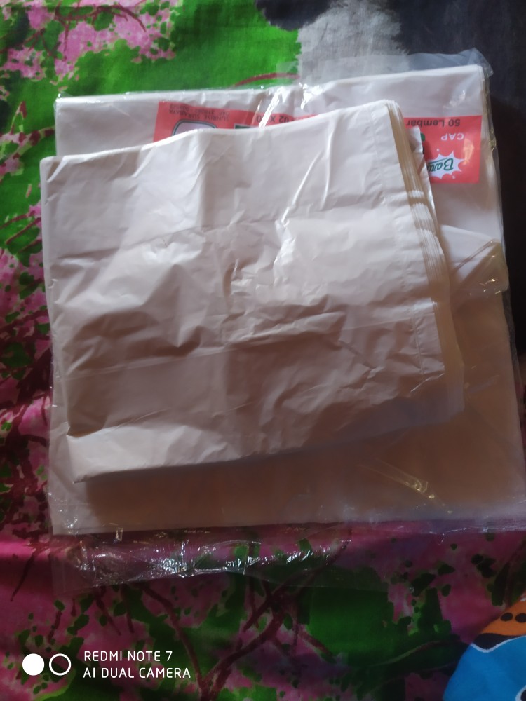 Gk21 Kantong Plastik Sunrise Putih Tebal 21 X 02 X 40 Kresek Isi 50 Lb