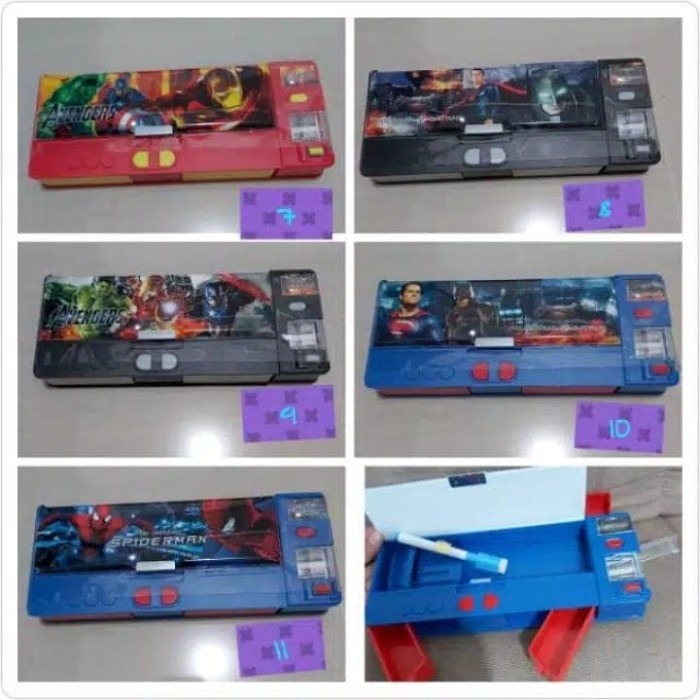 

Gaya Tempat Pensil Besar Tombol Pencet / Tempat Alat Tulis Anak Murah