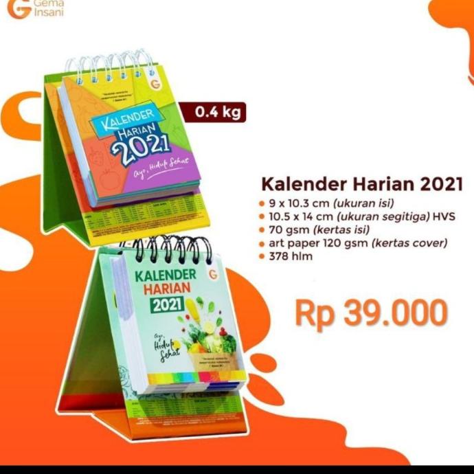

READY COD Kalender Harian 2021 (Muslim) - Gema Insani PROMO Kode 122