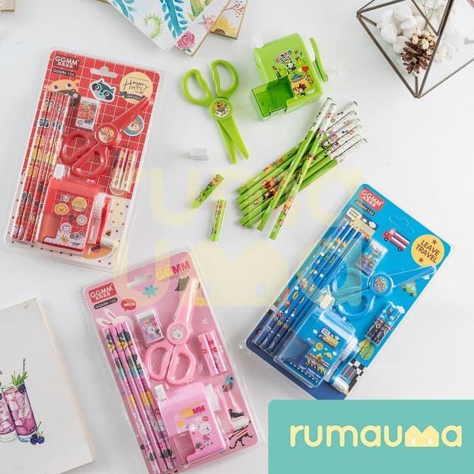 

RUMAUMA Perlengkapan Alat Tulis Anak Set Stationary Serutan Murah rumau90 Berkualitas
