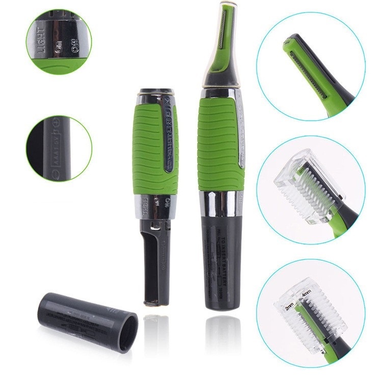 Pisau Cukur Elektrik 4 in 1 Micro Touch Magic Max Hair Groomer - Green