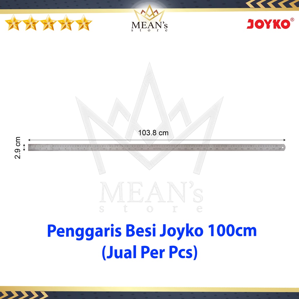 

Penggaris Besi Joyko 100cm / Stainless Ruller 100 cm ST100