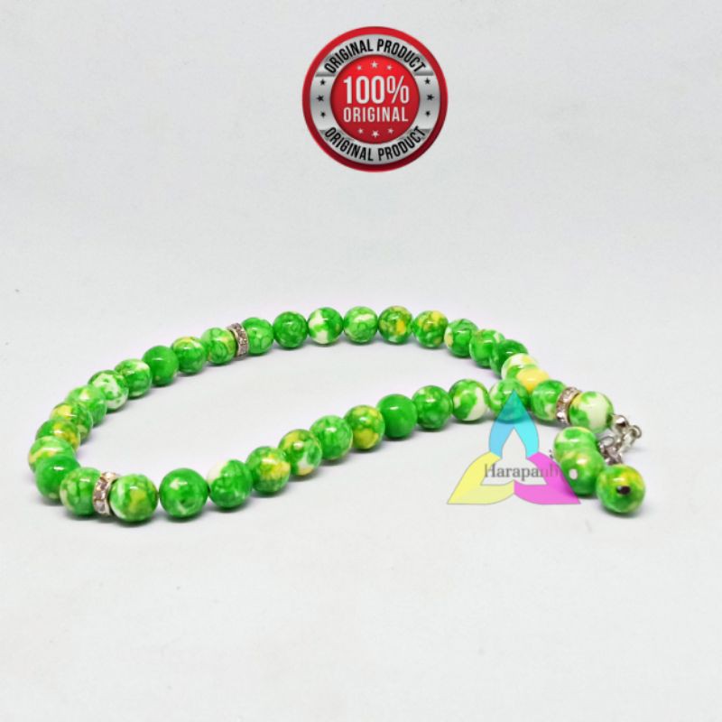 TASBIH BATU PIRUS NEVADA HIJAU ASLI ISI 33
