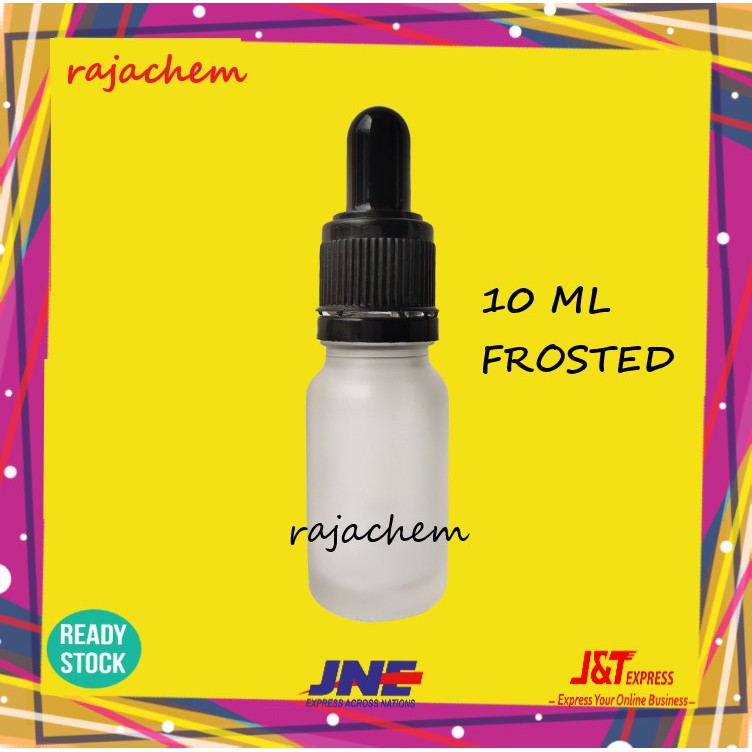 Botol Pipet Kaca Frosted 10 ML Ring Hitam Segel