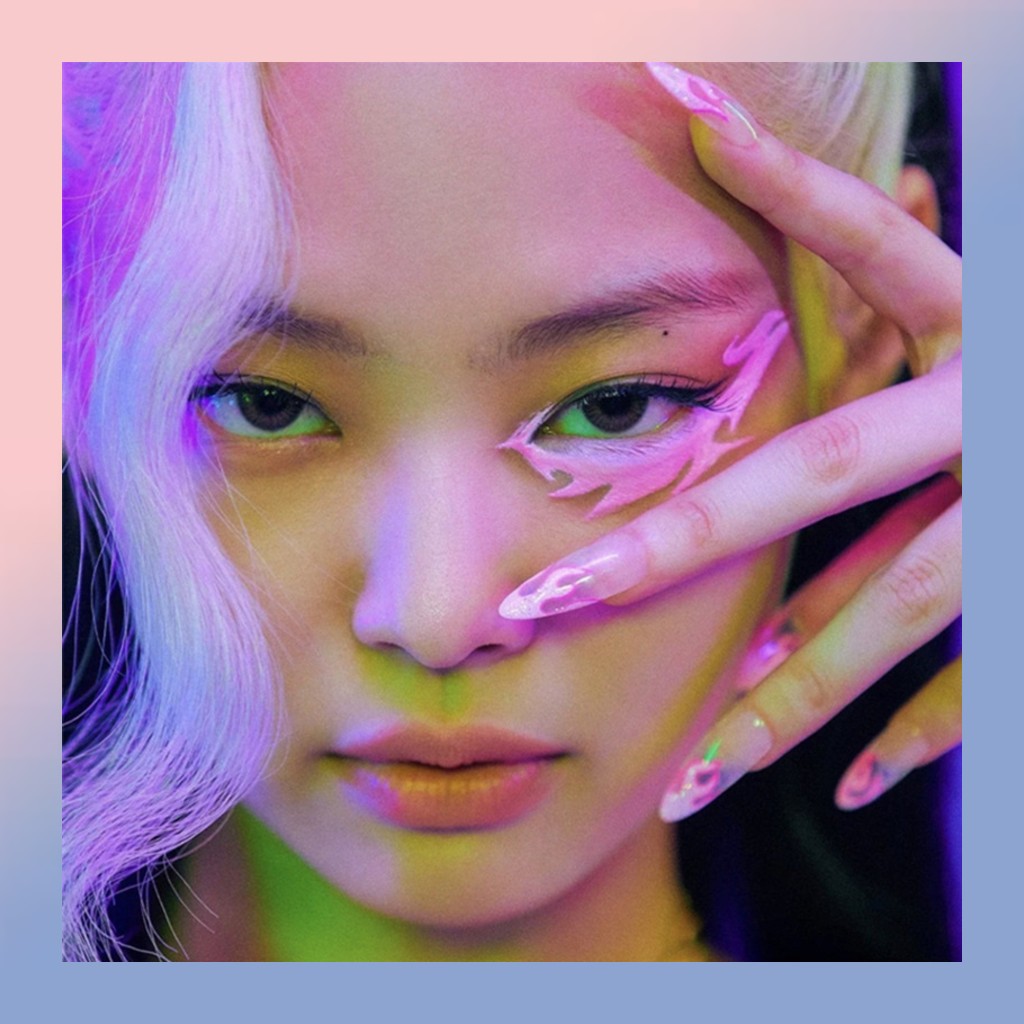 Kuku Palsu + Lem - Fake Nails - Kuku Palsu Nail Art 24pcs Set MOTIF API PINK GAYA KOREA