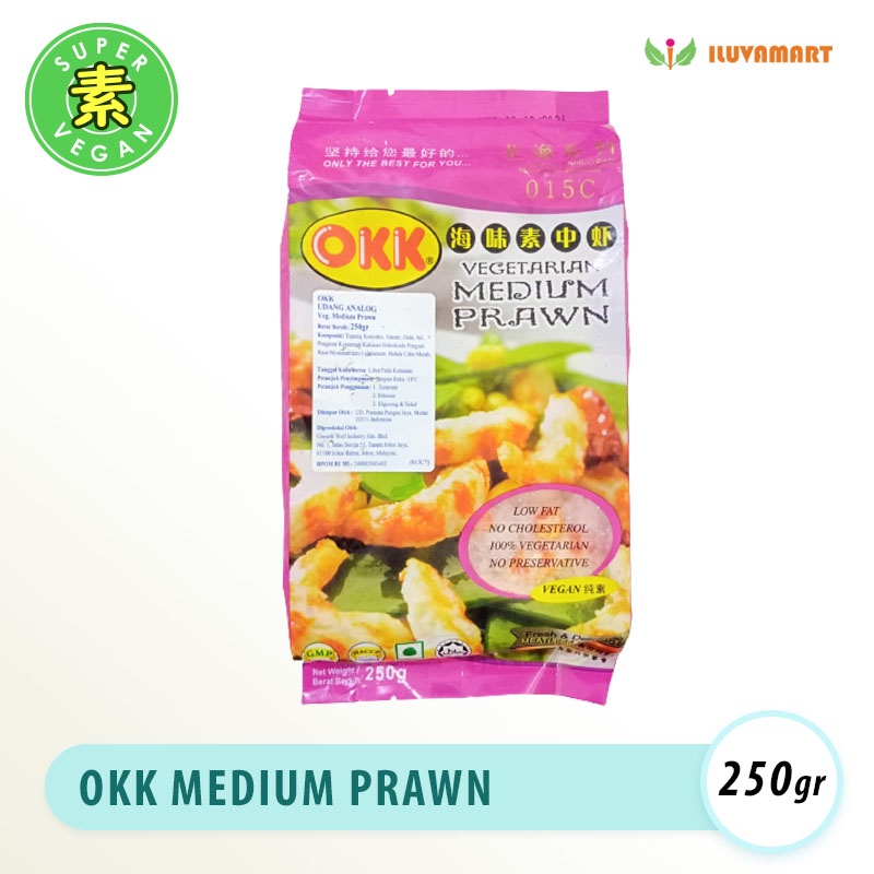 

OKK Medium Prawn Vegetarian KEMASAN KECIL 250gr Udang Ukuran Sedang