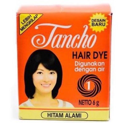 * NCC * Tancho Semir Rambut Hitam Pewarna Bubuk Hair Dye - Netto 6 gr