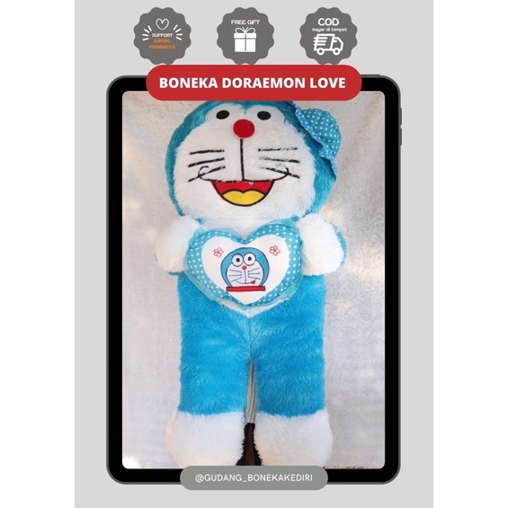 [BISA COD] Doraemon Topi Love ±1 Meter BONEKA DORAEMON JUMBO BONEKA DORAEMON BESAR