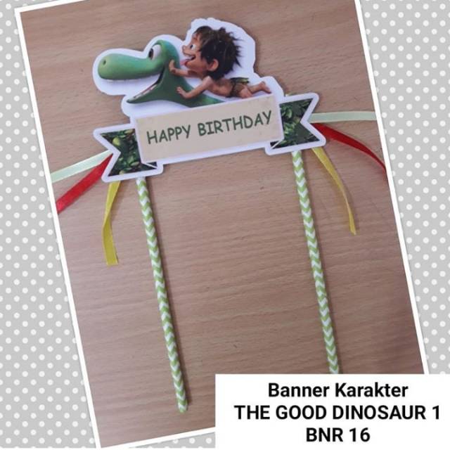 BNR 16 - BANNER CAKE HAPPY BIRTHDAY DINOSAURUS 1