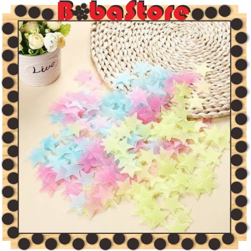 â­Bobastoreâ­ R007 100 Pcs Stiker Dinding Bintang Sticker