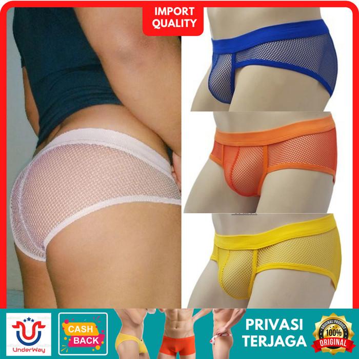 Viol Celana Dalam Pria Impor Jaring Snap-Per - Celana Dalam Sexy - Sempak