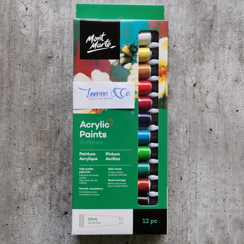 

MONT MARTE ACRYLIC PAINTS 12ML 12 COLOURS