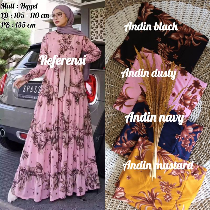 BEST SELLERRR GAMIS HYGET BUSUI MOTIF ANDIN / BUNGA SULTAN JUMBO ( 1 KG 4 PCS )