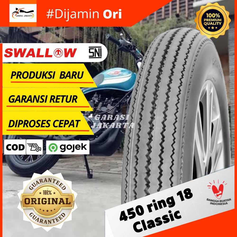 Ban luar motor ring 18 450 swallow klasik japstyle ring 18 450