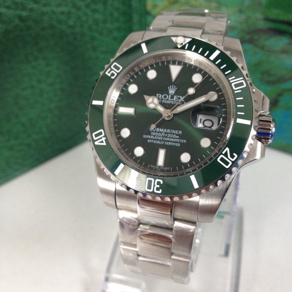 Jam Tangan Pria Rolex Submariner Green Hulk 40mm Premium