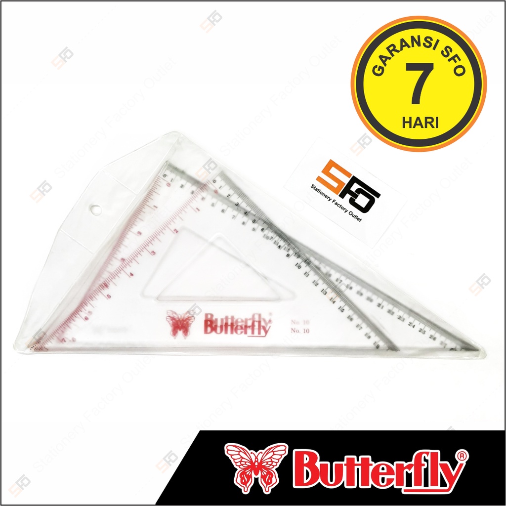 

Penggaris Segitiga Butterfly No. 10 - SFO Semarang Official