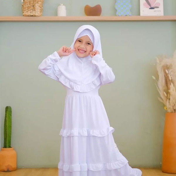 Gamis Putih Anak Gamis Anak Perempuan Gamis  Manasik Anak Gamis Umroh Gamis Putih Gamis Putih Bersih Gamis Lebaran Gamis Murah FH35