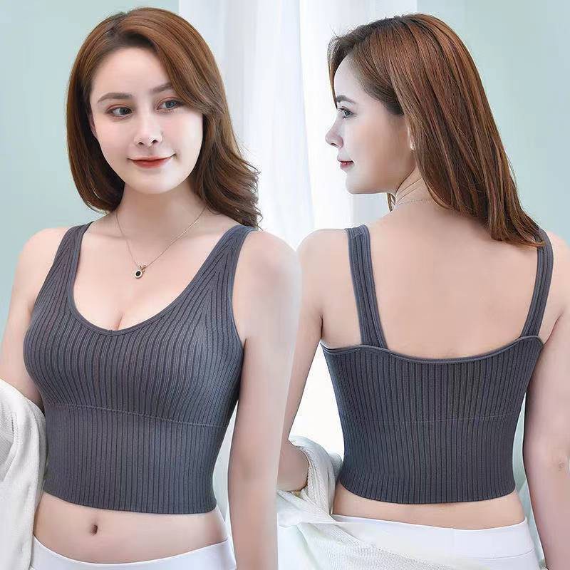 Tanktop Bra Korea Vneck Kamisol Sport Bra Push Up Tanpa Kawat Beha Pakaian Dalam Wanita Dalika