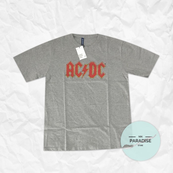 

BISA COD T-Shirt Unisex ACDC Grey H&M 100%Original FREE PAPERBAG - M TERMURAH