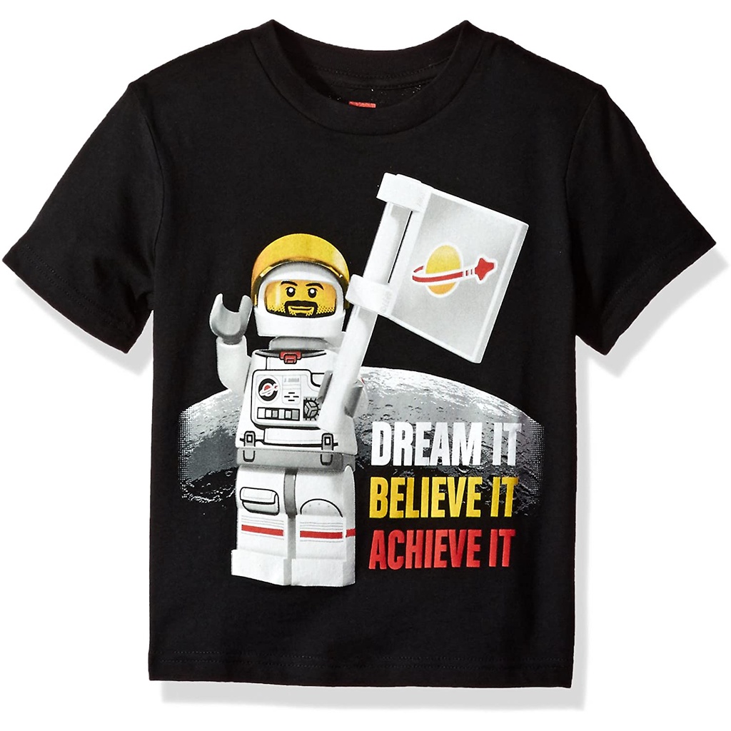 kaos anak LEGO Boys' Round Neck Short Sleeve Lego Characters Graphic Design T-Shirt, Little Boys & B