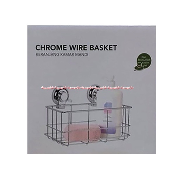 Stora Chrome Wire Basket Keranjang Tempat Peralatan Mandi Sabun Keranjang Tempel Krisbow Storage